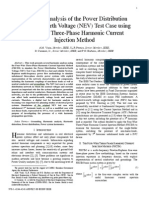 Harmonic Analysis of The Power Distribution Neutral-to-Earth Voltage (NEV) Test Case Using Four-Wire Three-Phase Harmonic Current Injection Method