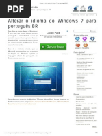 Alterar o idioma do Windows 7 para português BR