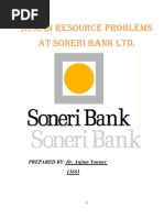 Human Resource Problems at Soneri Bank LTD.: PREPARED BY: Dr. Anjum Younus 11683