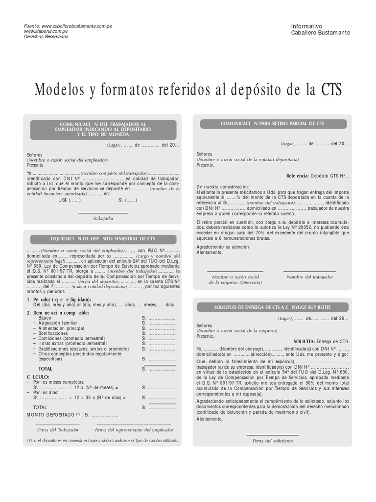 Modelos de Solicitud de Depósito CTS | PDF | Economias | Business