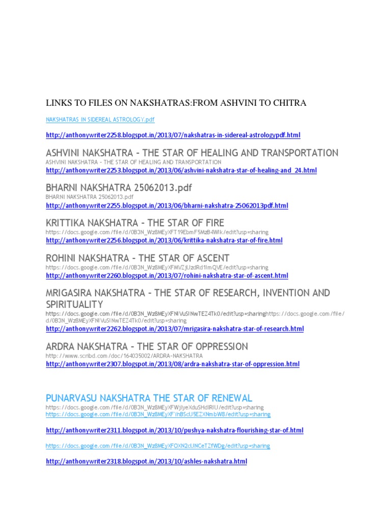Ardra Nakshatra Overview | PDF