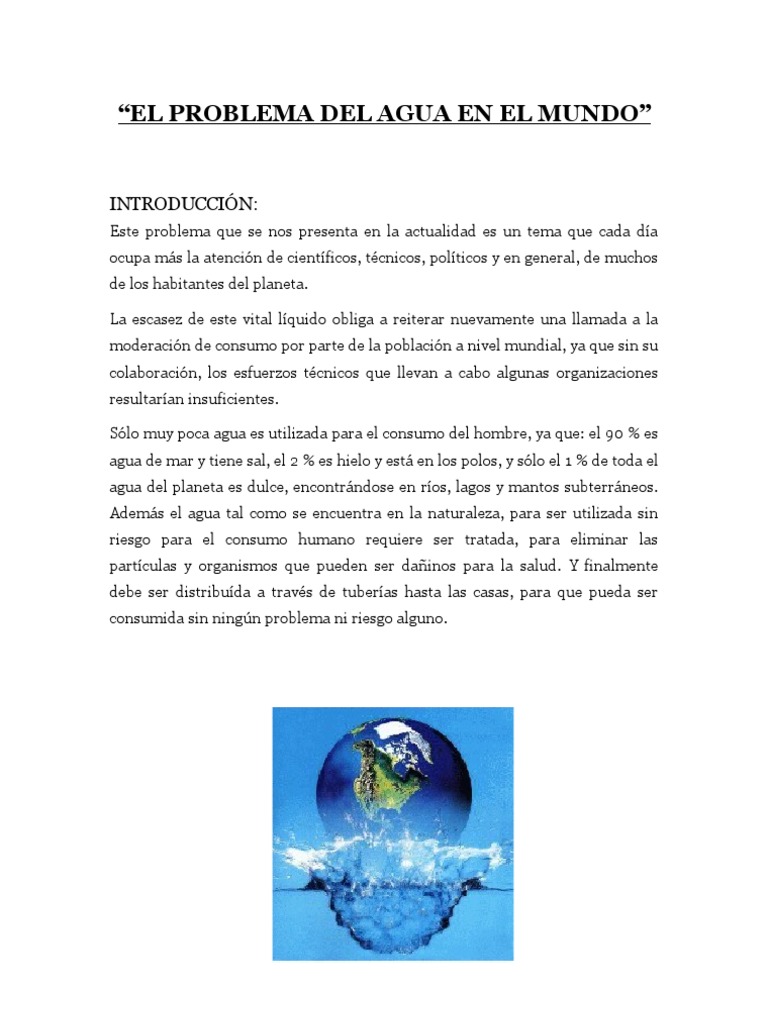 Crisis del Agua en el Mundo Actual | PDF | Riego | Agua