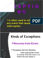 Exceptio NS: Is Often Used To Refer To Any Event That Causes An Interruption