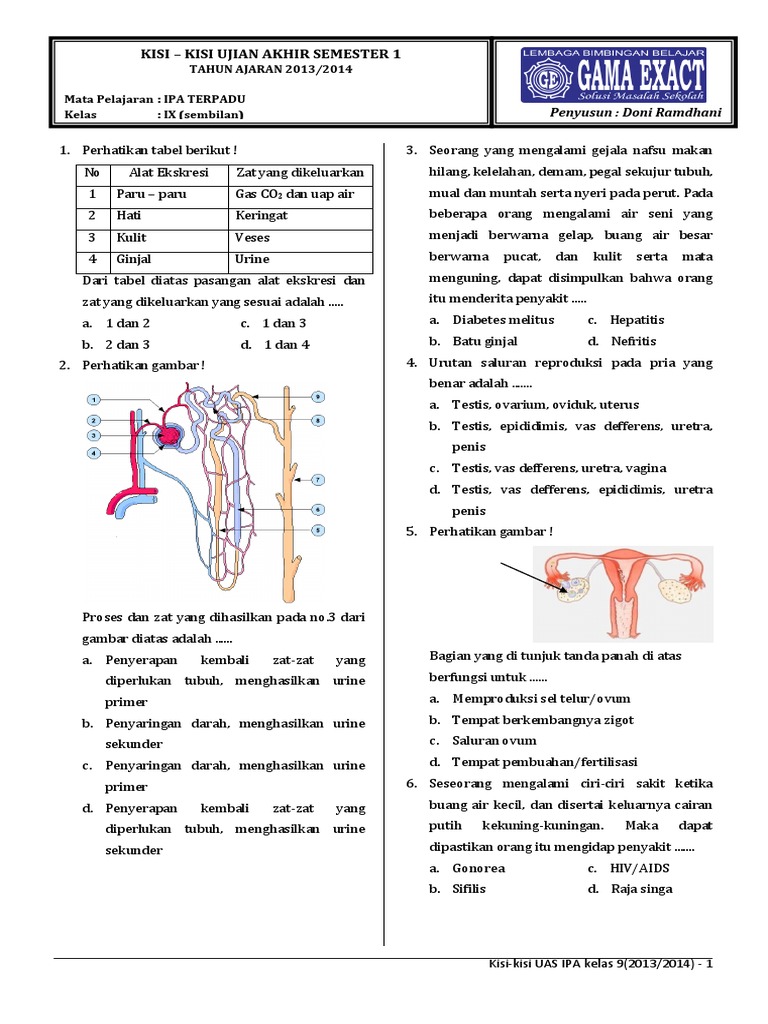 Prediksi Soal Uas Ipa Kelas 9