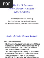 EMAE 415 Lectures Finite Element Analysis - Basic Concepts