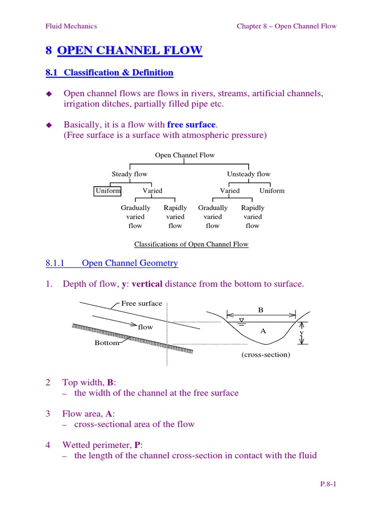 Open Channel Design PDF Fluid Dynamics Fluid Mechanics