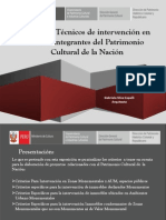 Criterios Tecnicos de Intervencion en Bienes Integrantes Del Patrimonio