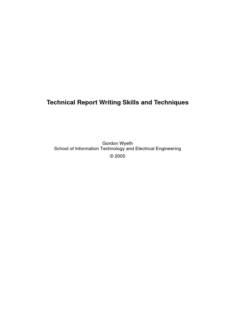 Technical Report Writing Skills and Techniques | PDF | Sentence ...
