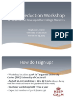 Stress Reduction Workshop