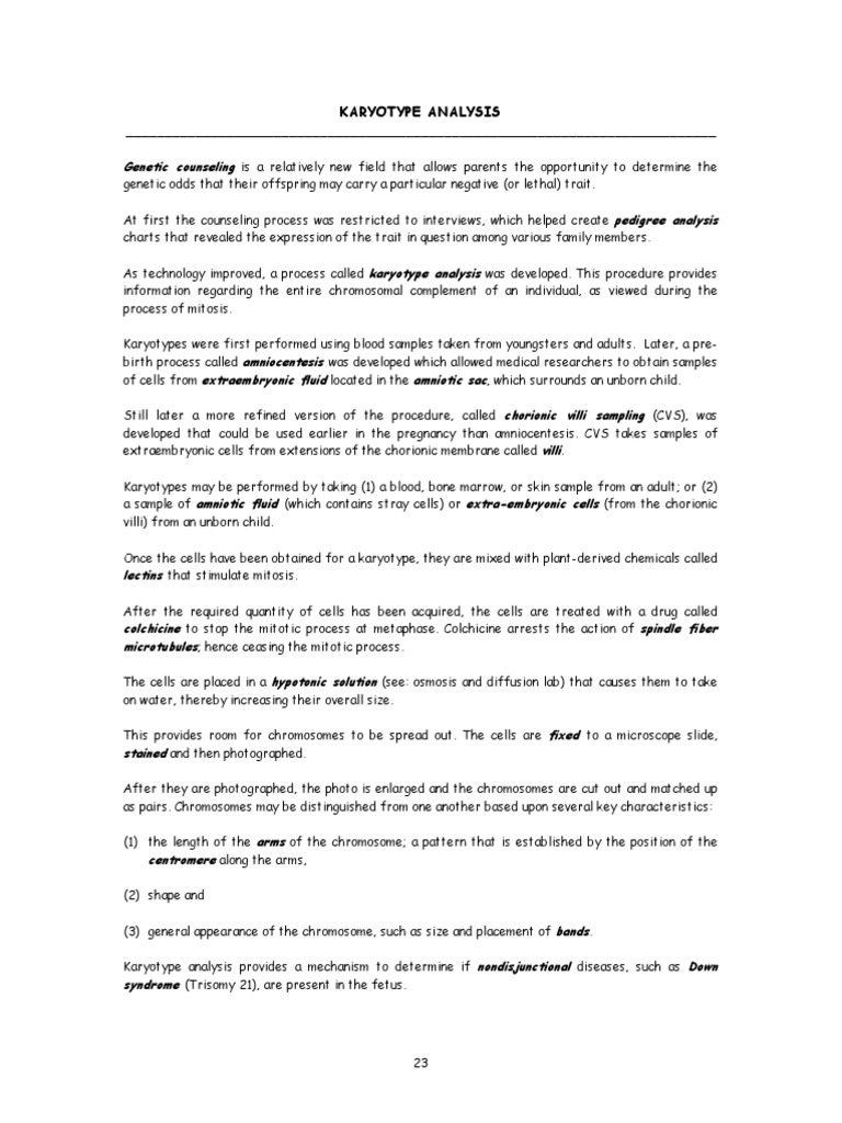Karyotype examples image