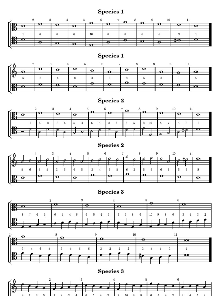 Exercices de contrepoint par espèces | PDF | Baroque | Classicisme