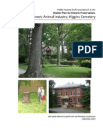 Greenwich Forest Animal Industry Higgins Cemetery: Master Plan For Historic Preservation