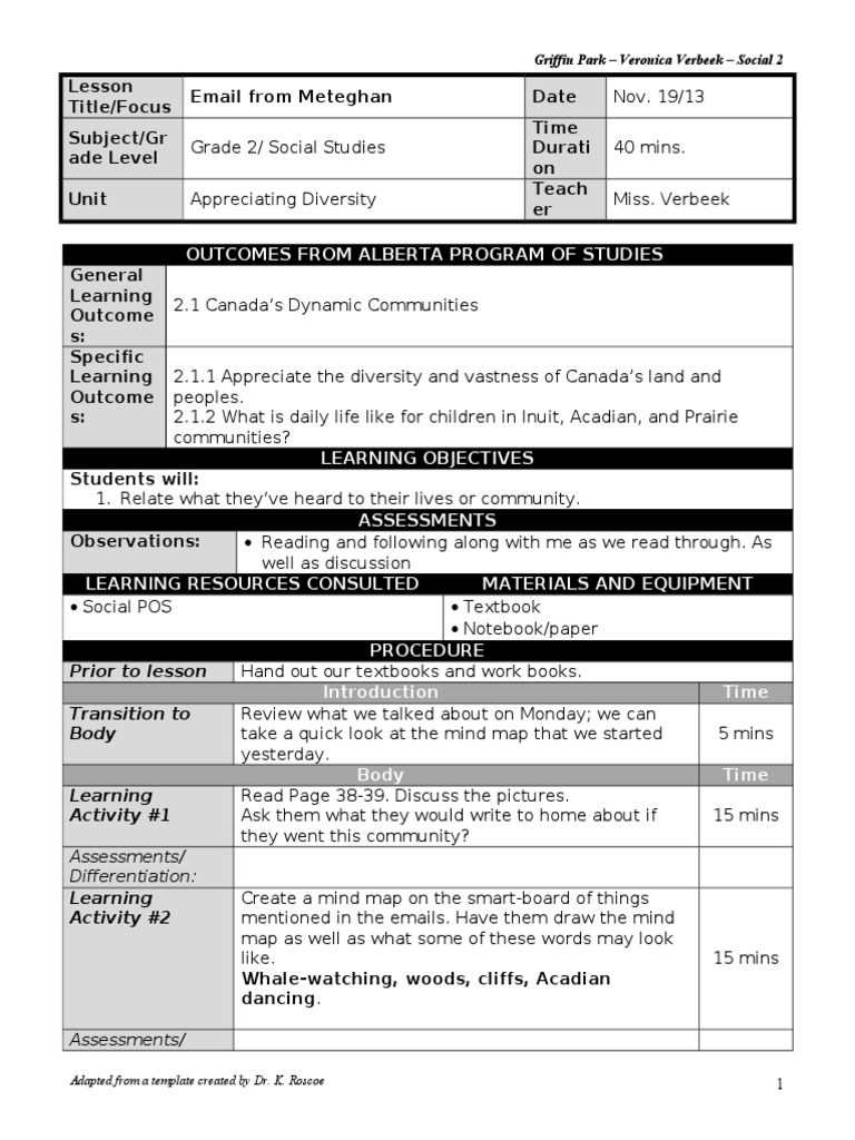 Social Lesson 2 | PDF