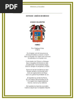 Letra del Himno de Colima | PDF | Canciones patrióticas | Himnos