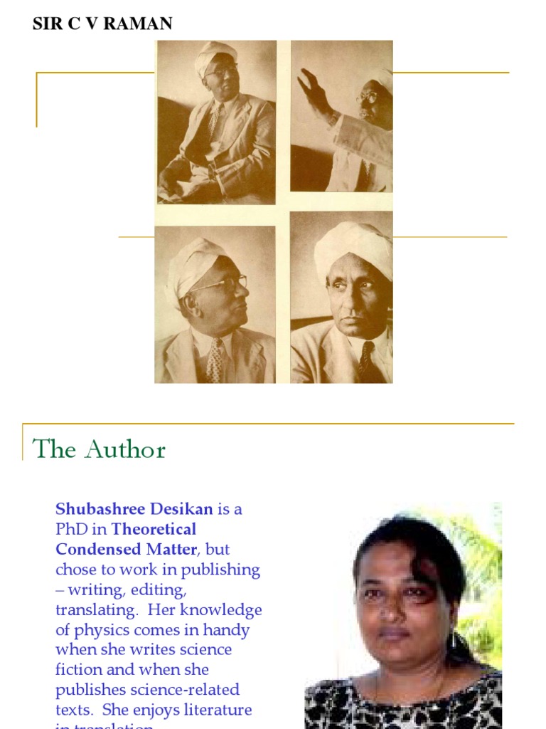 Achievements of Sir C.V. Raman | PDF | Axiom | Light