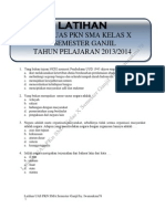 Latihan Soal UAS PKN SMA Kelas X Semester Ganjil Tahun Pelajaran 2013/2014