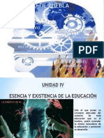 LULUCORTES UNIDAD IV ESENCIA Y EXISTENCIA DE LA EDUCACIÓN