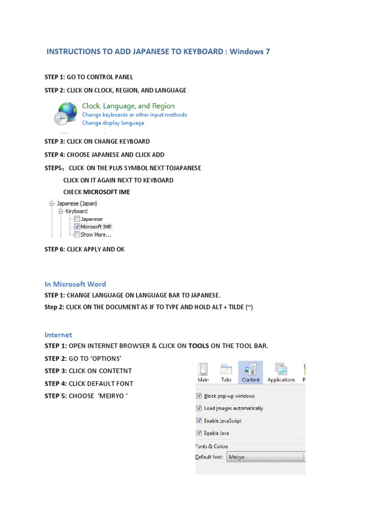 Add Japanese Keyboard: Win 7 Guide | PDF