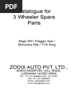 3 Wheeler Spare Parts Catalogue for Bajaj, Piaggio & Mohindra Models