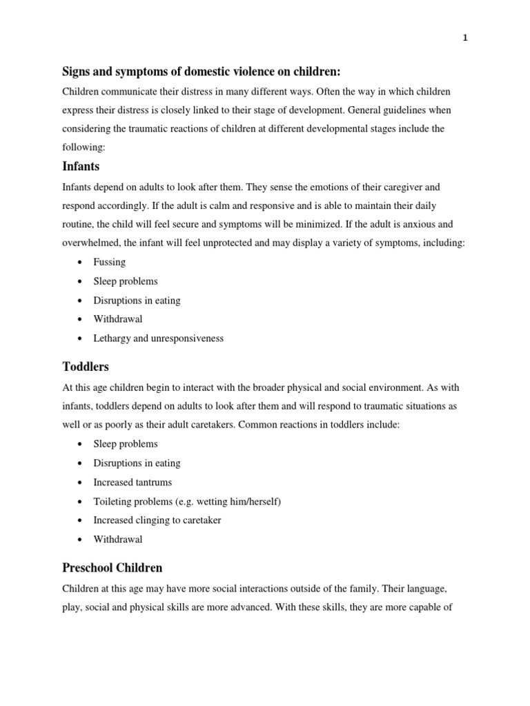 Impact of Domestic Violence On Children | PDF | Domestic Violence ...