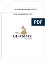 56th Grammy Awards Nominees