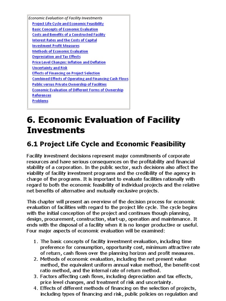 Project Manageemnt - Economic Evaluation | PDF | Internal Rate Of ...