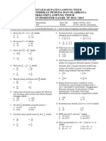 Soal UAS Matematika Kelas 7 TP 2012-2013