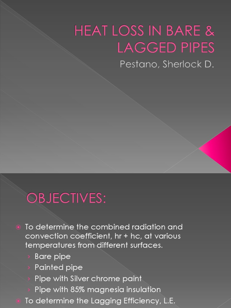 Lagging Efficiency of Pipe Insulation | PDF | Teaching Methods ...