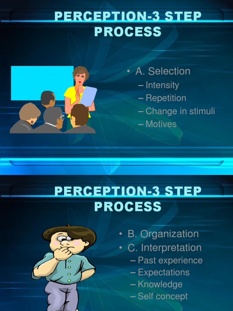 Perception-3 Step Process: - A. Selection | PDF