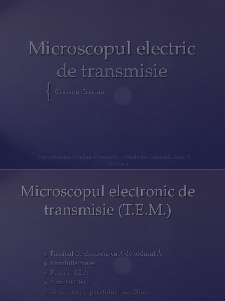 Microscopul Electronic de Transmisie | PDF