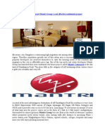 Mantri Courtyard Mantri Group’s cost effective residential project