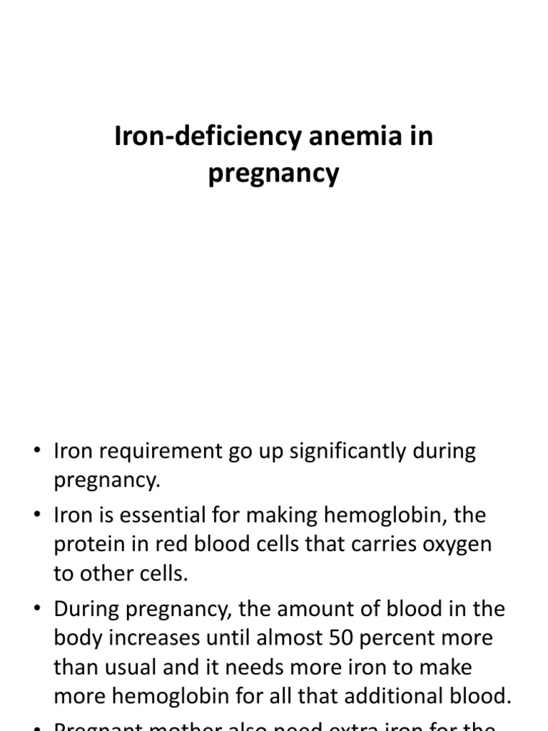 IRON DEFICIENCY ANEMIA IN PREGNANCY PDF intelligence overview
