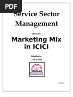 Marketing Mix in ICICI