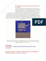 Full Solution Manual For Modern Processor Design by John Paul Shen and Mikko H. Lipasti