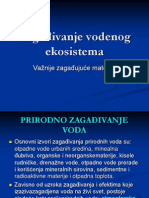 Zagadjivanje Voda, Vaznije Zagadjujuce Materije