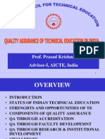 Quality Assurance of Technical Education in India _Prasad Krishna