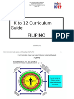 K To 12 Curriculum Guide Filipino Pamantayang Pangnilalaman Pamantayan Sa Pagganap