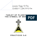 GOLDEN DAWN 3 8 Tablet of Planets On The Symbol of Mercury