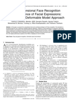 2007 Three-Dimensional Face Recognition in the Presence of Facial Expressions an Annotated Deformable Model Approach