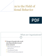 Introduction To The Field of Organizational Behaviour