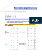 Solving A Linear System of Equations: Problem