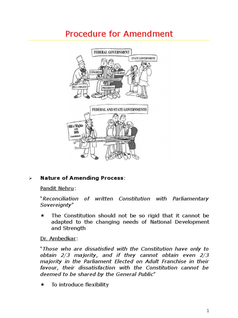 Indian Constitution Amendment Procedure | PDF | Virtue | Common Law