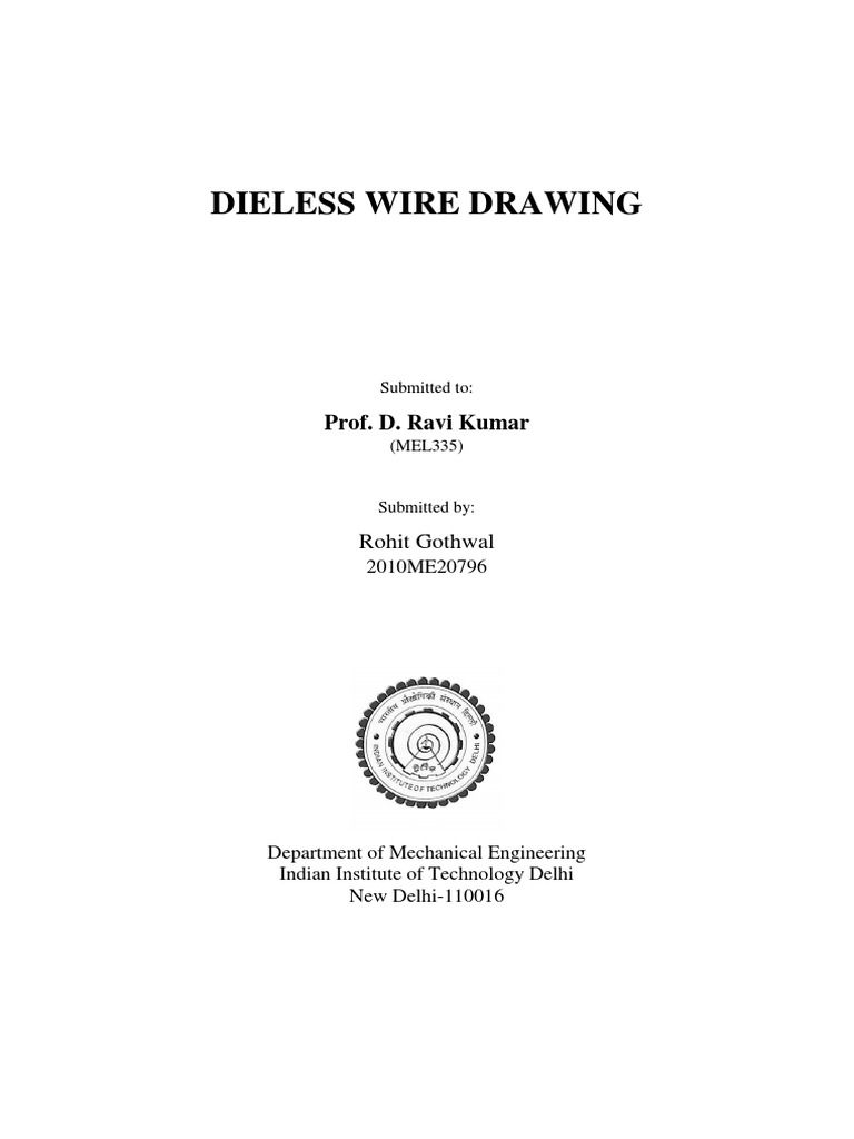 Dieless Wire Drawing | PDF | Data Acquisition | Wire