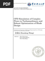 CFD Simulation of Complex Flows in Turbomachinery and Robust Optimization of Blade Design