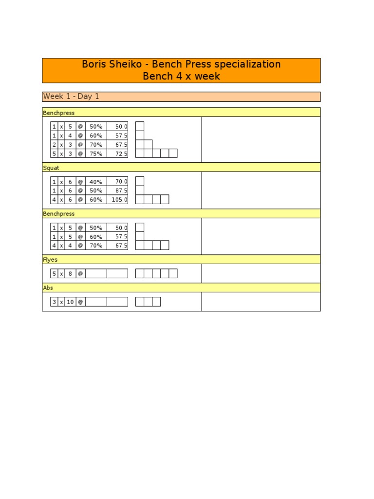 Sheiko Base Templates | Download Free PDF | Hobbies | Athletic Sports