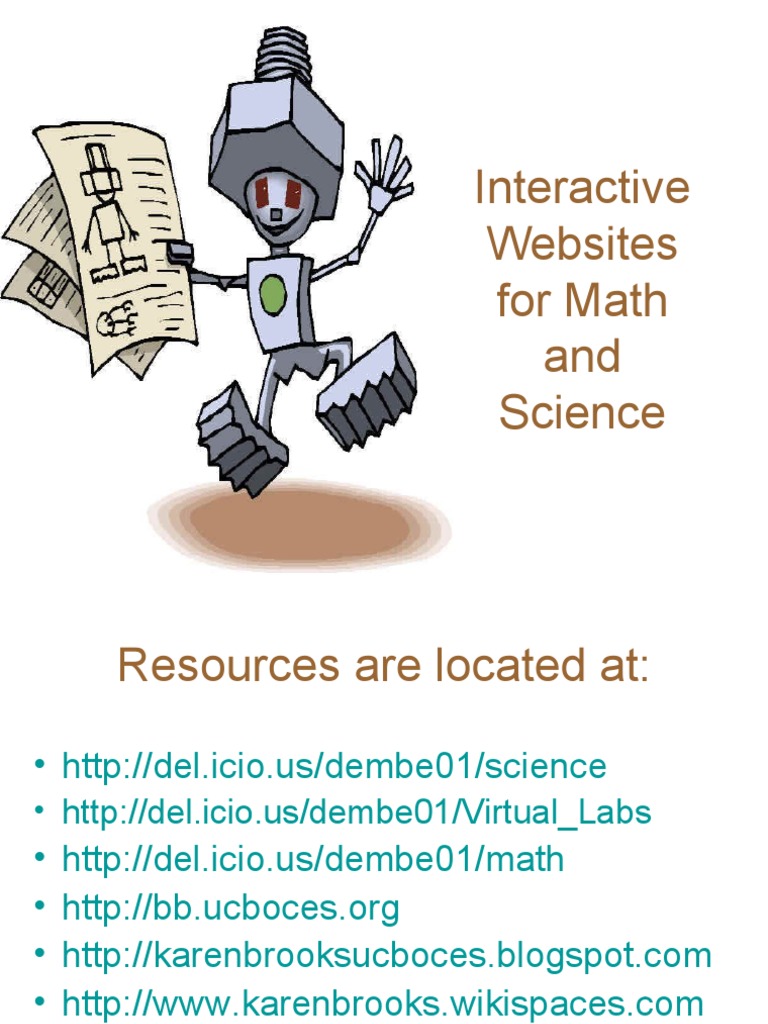 Math and Science Interactive Resources | PDF | Middle Schools ...