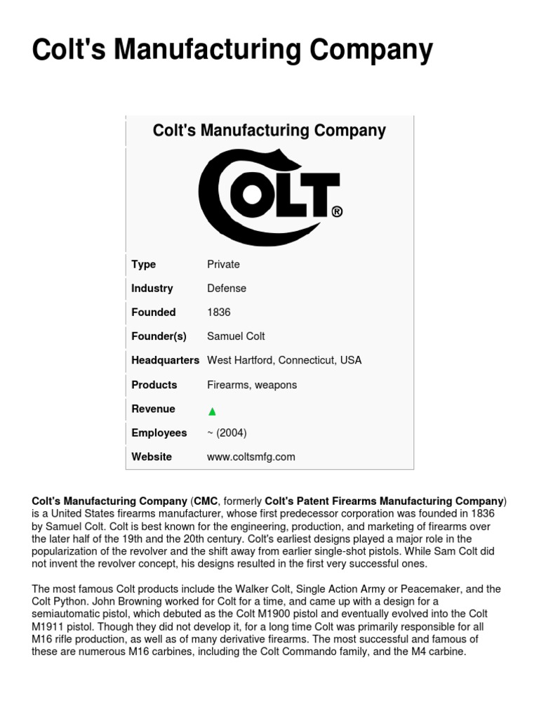 Colt's Manufacturing LLC