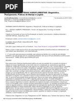 SISTEMAS AGROFLORESTAIS  Diagnóstico