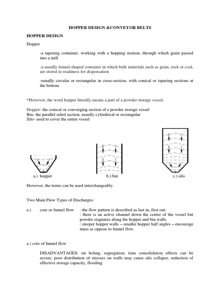 Hopper Word PDF Belt (Mechanical) Powder (Substance)