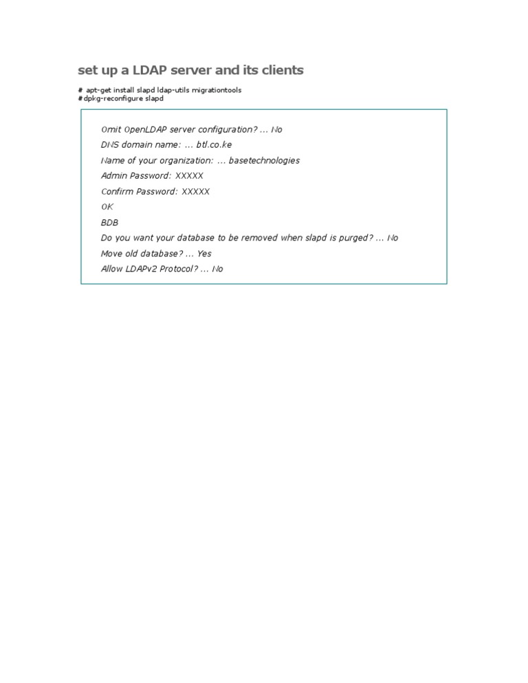 Setting Up an LDAP Server Guide | PDF